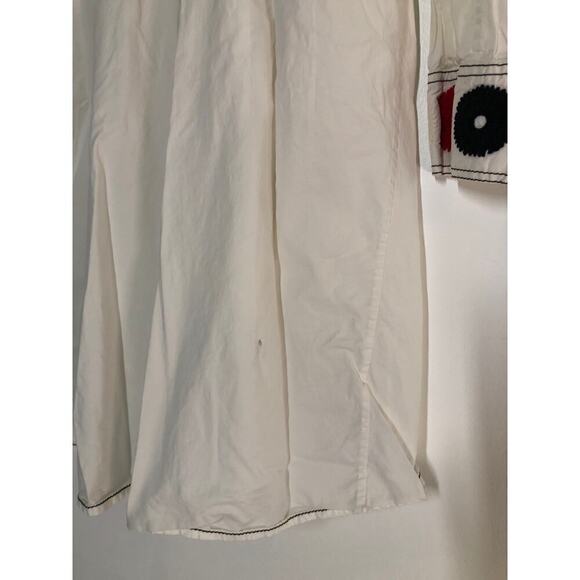 Derek LAM Retro 60s Shirt Dress Floral Embroidered Stand Collar Tailored Tunic 0 - Picture 8 of 12